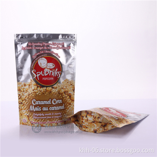 CMYK printed Stand up ziplock nuts packaging foil bags